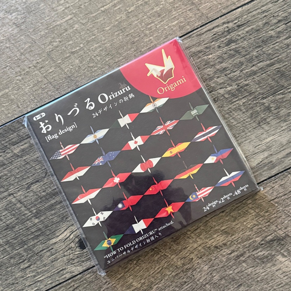Toyo Orizuru Flag Design Origami Paper 48 Sheets 24 Patterns Japan Made 006120